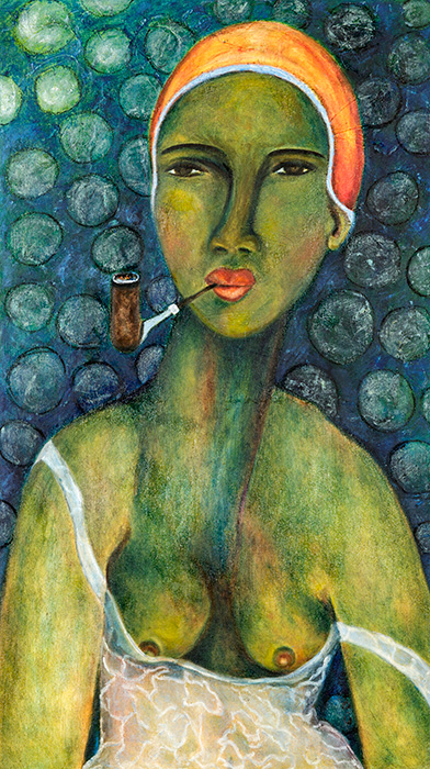Femme Aimantée 18 x 32 inches 2014 Oil on canvas